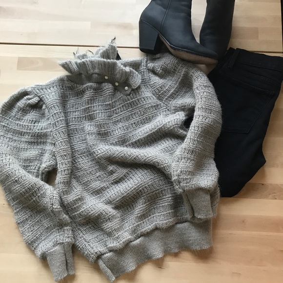 Vintage Sweaters - Vintage grey high neck sweater